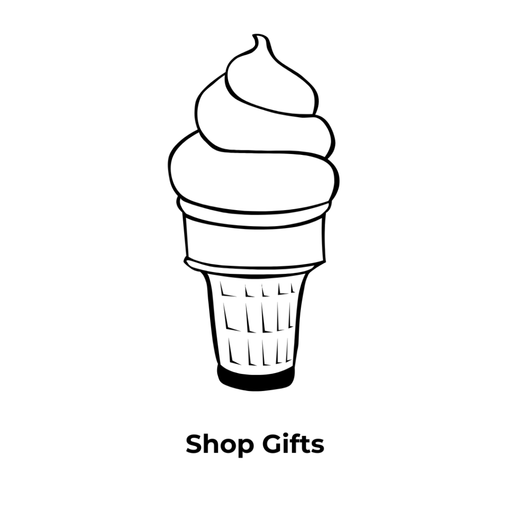 Shop Good & Happy Gifts &merch. Positive happy face apparel, waffle cone scented candle, ice cream canteen, ice cream gifts, ice cream gift card